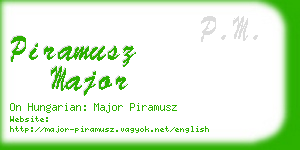 piramusz major business card